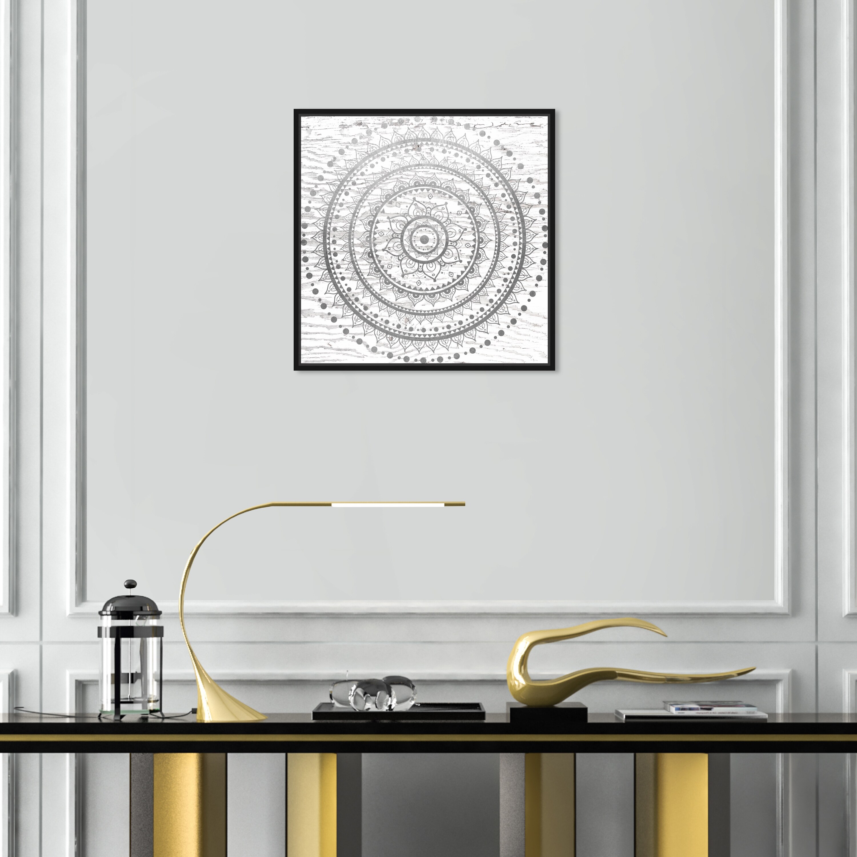 Silver mandala wall new arrivals art