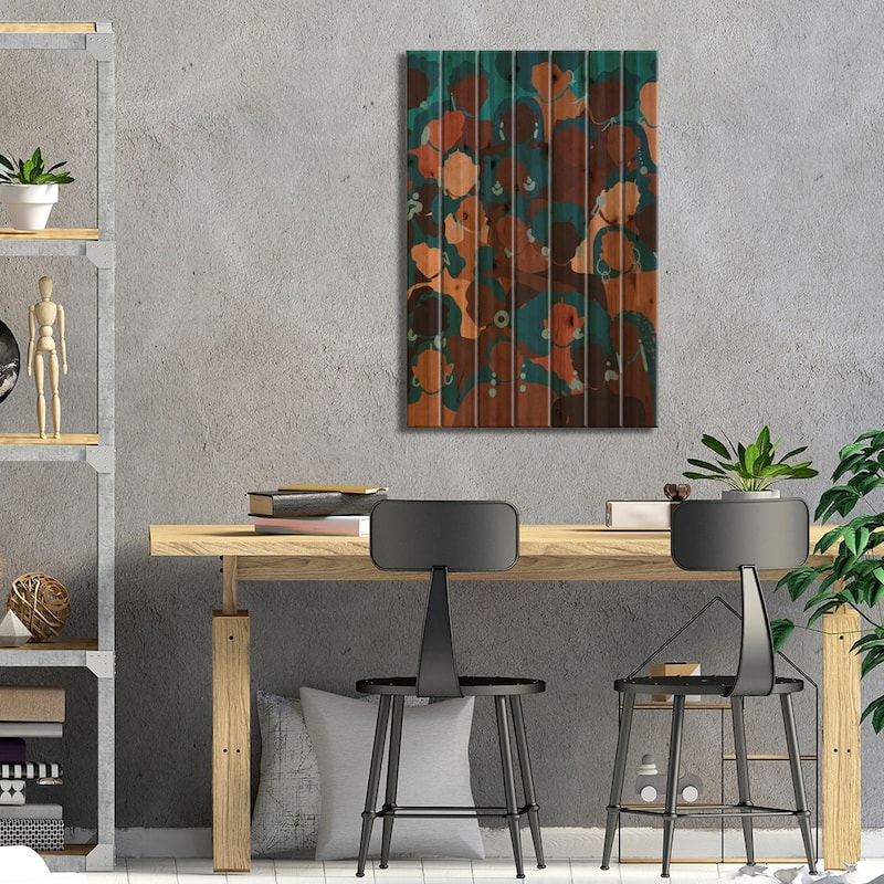 Aqua Womxn Print On Wood by Reyna Noriega - Multi-Color