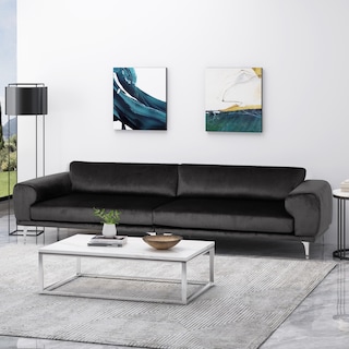 Croydon Modern Glam 4-seater Velvet Sofa by Christopher Knight Home