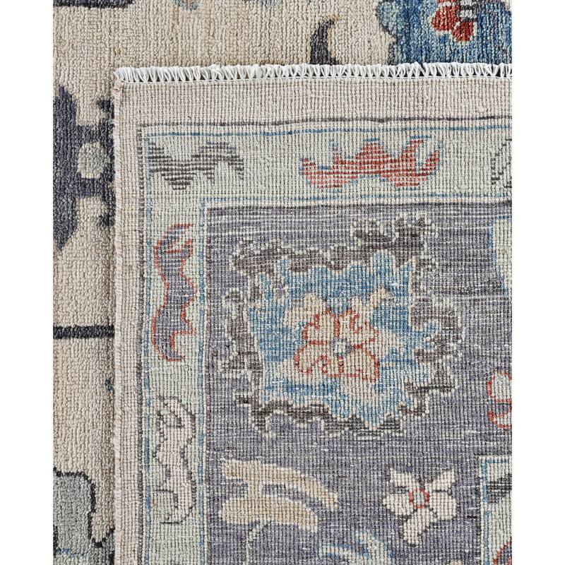Oushak One-of-a-Kind Hand-Knotted Area Rug - Ivory - 8' 0" x 9' 10"