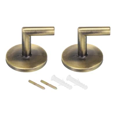 2Pcs Curtain Holdback L Shaped Wall Mounted Curtain Tiebacks Screw Hooks