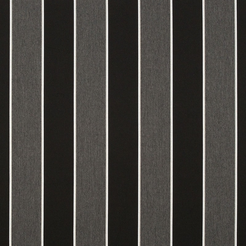 Sorra Home Sunbrella Indoor/Outdoor Chaise Lounge Cushion - 24"W x 73"L x 3"H - Black/Grey Stripe