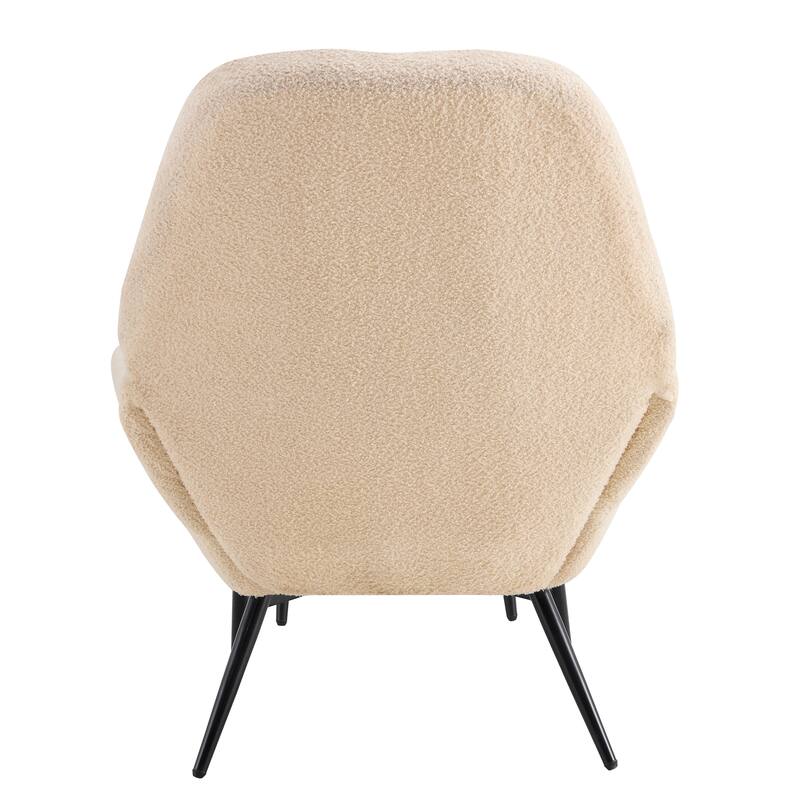 29.5" High Back Tufted Accent Chair with Ottoman