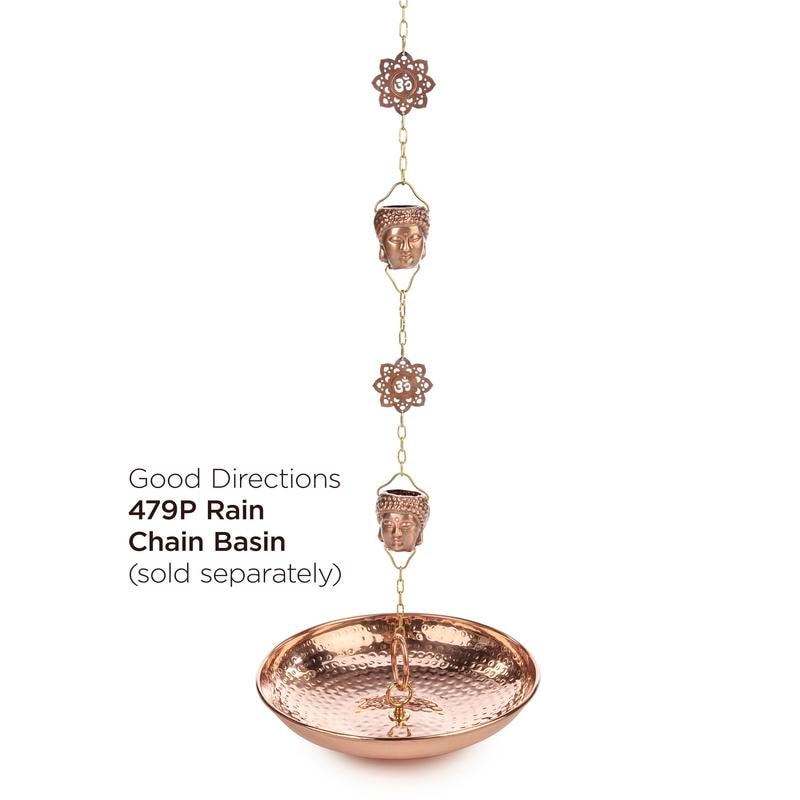 The Curated Nomad Buddha Pure Copper 8.5-foot Rain Chain