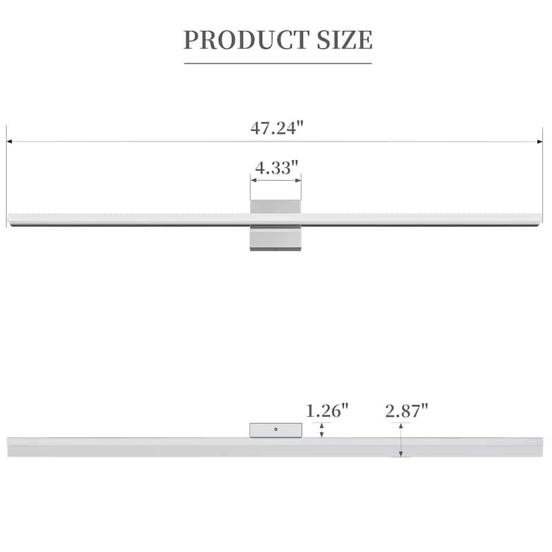 Modern Bathroom Vanity Light Mirror Makeup Front LED Lamp Waterproof