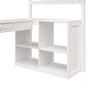 preview thumbnail 6 of 23, Twin Size Wooden Loft Bed with Desk, 2 Drawers, Cabinet, 4 Shelves, Full-Length Guardrail