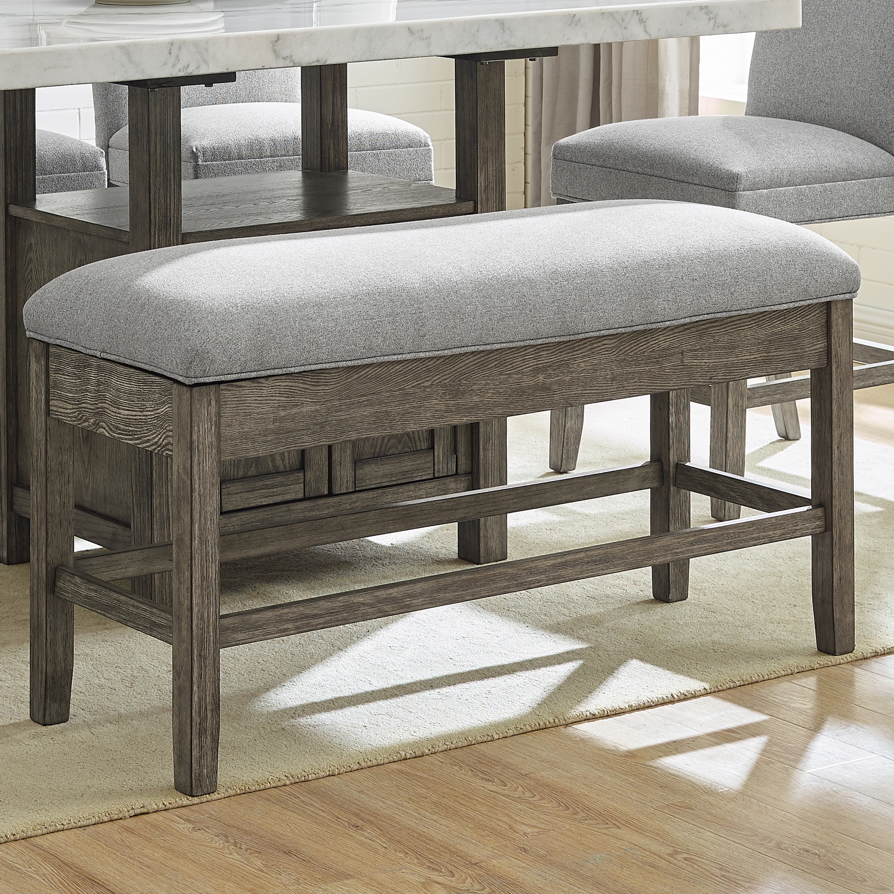 The Gray Barn Garfield Driftwood Storage Counter Bench Bed Bath