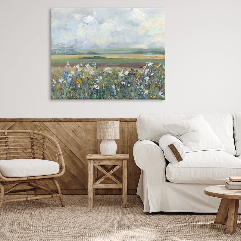Stupell County Meadow Clouds Overhead Canvas Wall Art Design By Sally Swatland