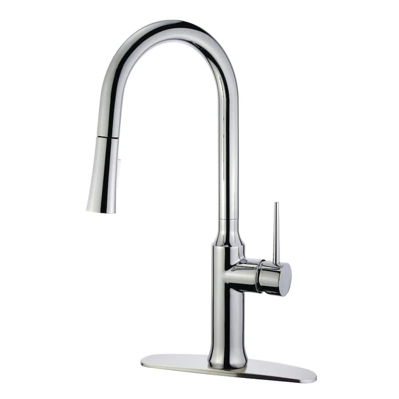 Kingston Brass NuvoFusion 1.8 GPM Single Hole Pull Down Kitchen Faucet