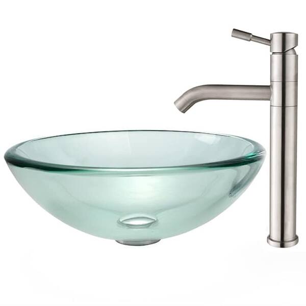 Kraus Bathroom Combo Set Steel Aldo Vessel Sink with Faucet Overstock