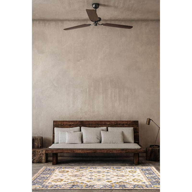 ECARPETGALLERY Hand-knotted Royal Oushak Ivory Wool Rug - 9'9 x 13'9