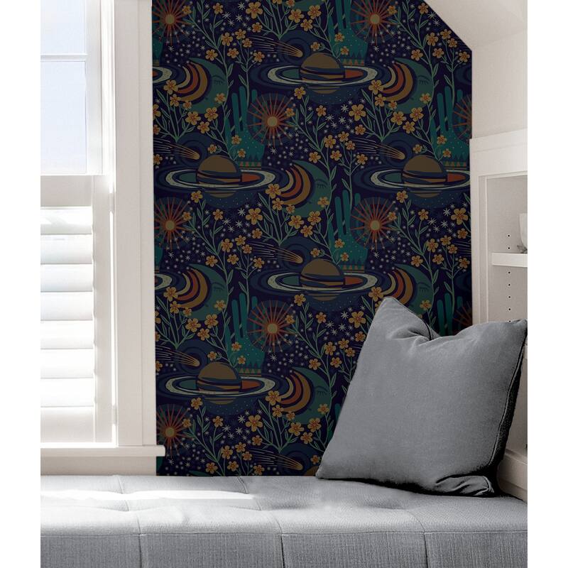 Pip & Lo Navy Ethereal Cosmos Peel & Stick Wallpaper