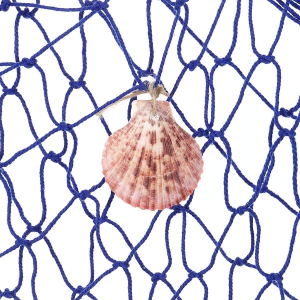 blue fishing net decor Ship Wheel Nautical Backdrop with Anchor and Its perfect for adding a touch of the beach to your luau Shappy Decorative Fishing Nets for