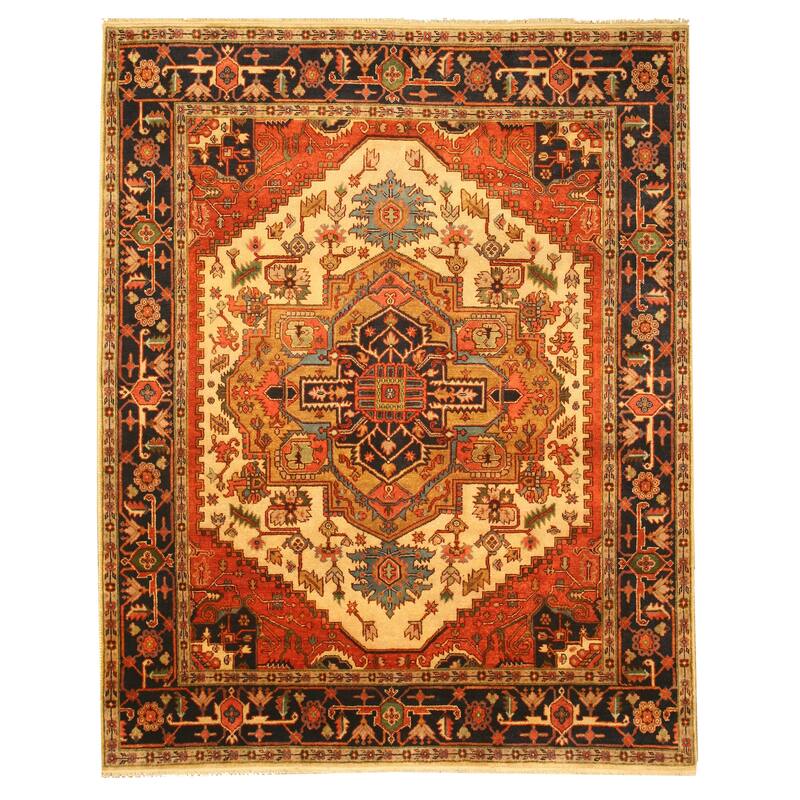 Ivory Traditional Oriental Design Area Rug - Elegant and Timeless Design