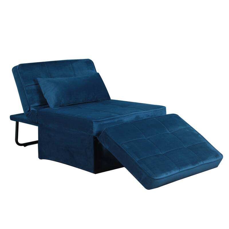 Furniture of America Hattie Assembled Convertible Cocktail Ottoman-Futon