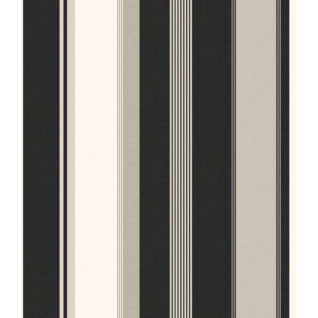 Seabrook Designs Prunella Multicolor Stripe Unpasted Wallpaper