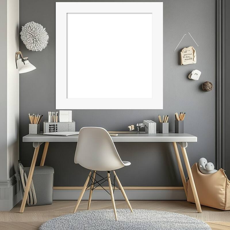 Amanti Art Basic Black Framed Dry Erase Magnetic Board