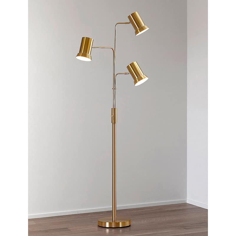HOMEGLAM Studio 73"H 3-light Metal Floor Lamp