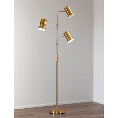 HOMEGLAM Studio 73"H 3-light Metal Floor Lamp