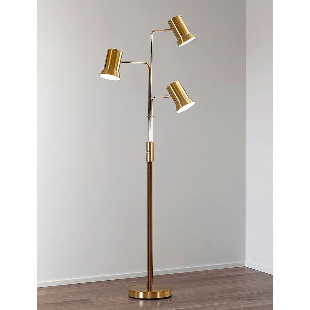 HOMEGLAM Studio 73"H 3-light Metal Floor Lamp