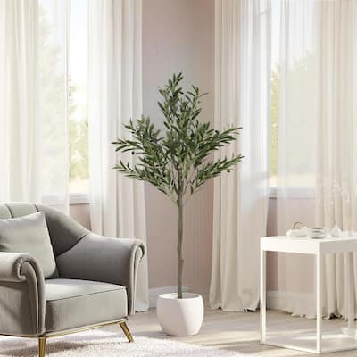 66" Artificial Olive Tree with Decorative Pot