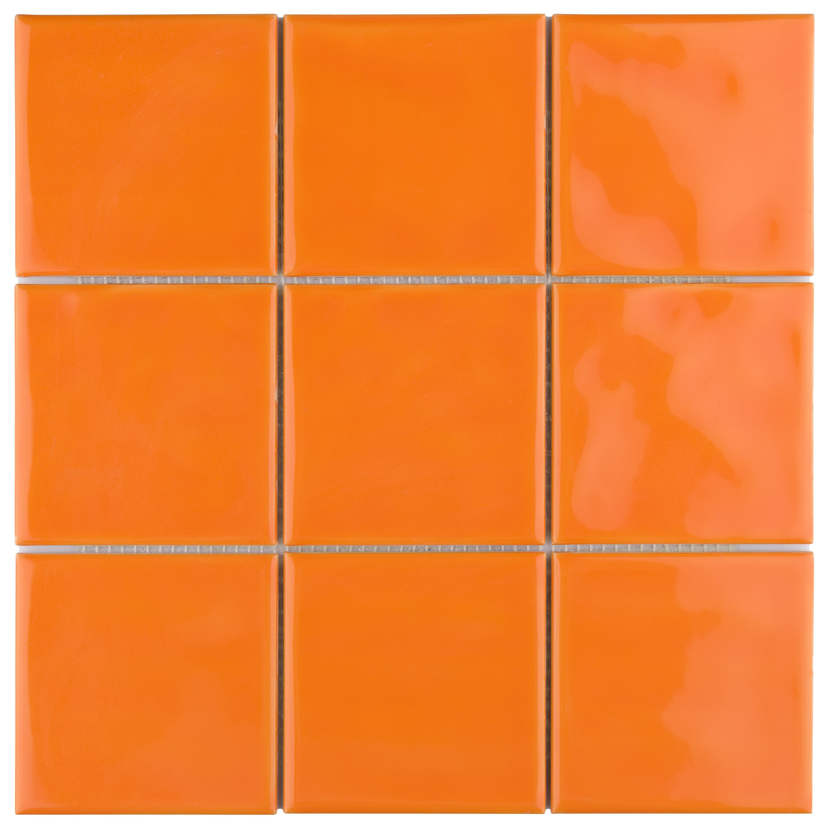 Merola Tile Twist Square Orange Sunset 11-3/4