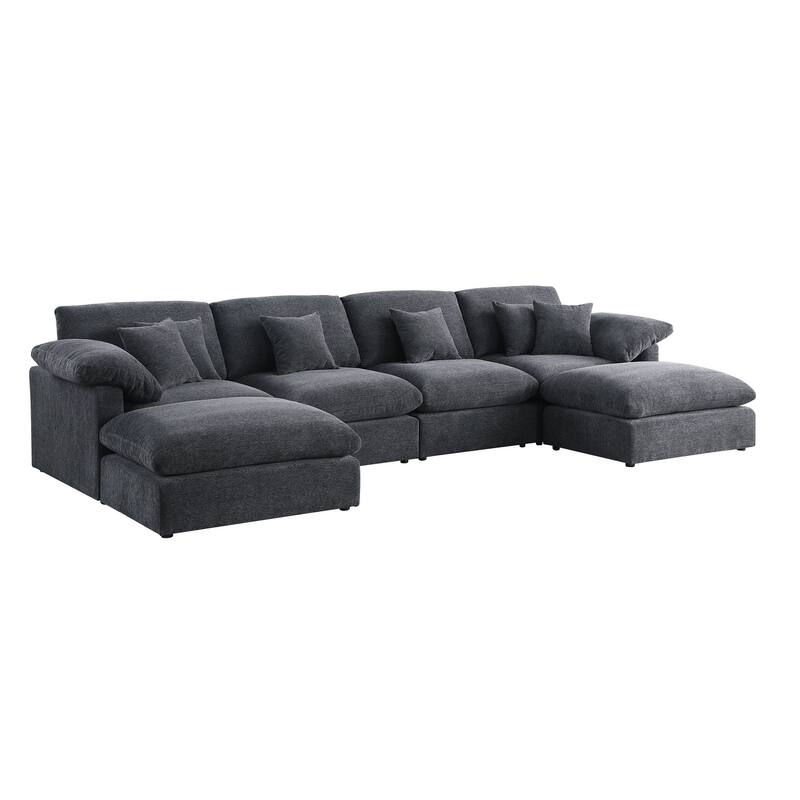 6 - Piece Chenille Sectional