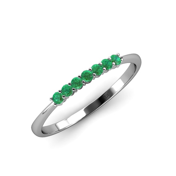TriJewels Gemstone 7 Stone Womens Stackable Wedding Band Gold. Opens flyout.