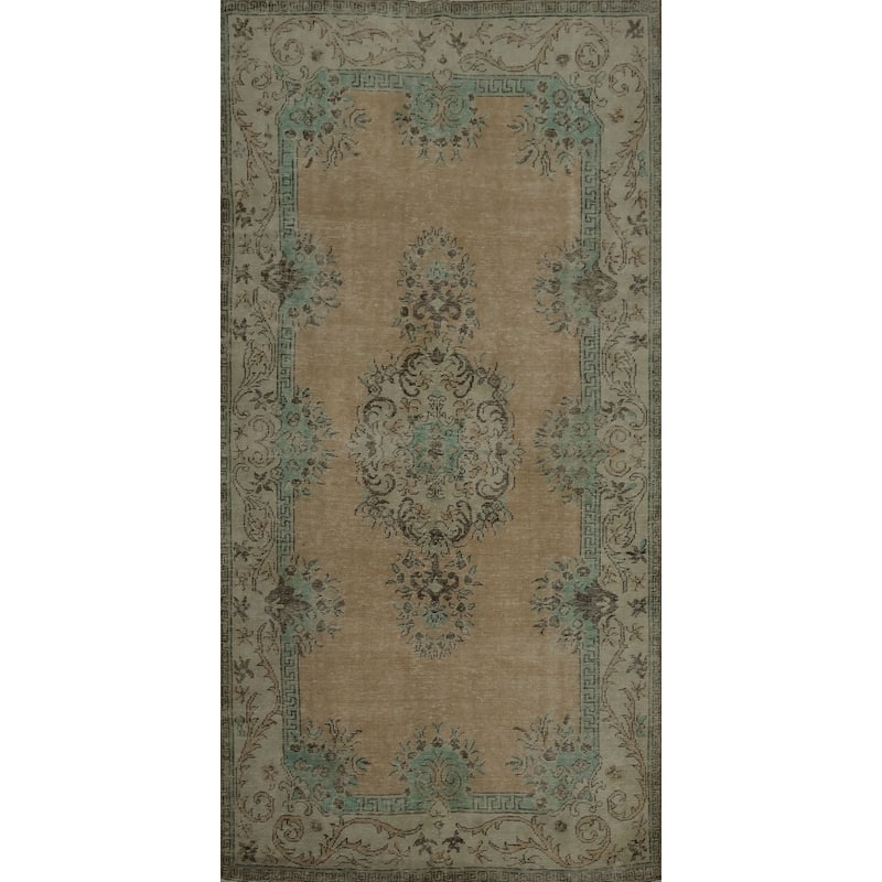 Hand Knotted Oriental 100% Wool Carpet Transitional Floral Oranges & Rust Anatolian Area Rug - 10' 0'' X 5' 8''