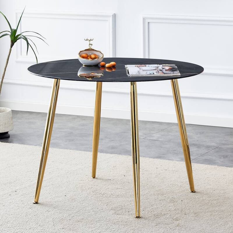 Modern Minimalist Circular Dining Table with Diameter of 40 inches