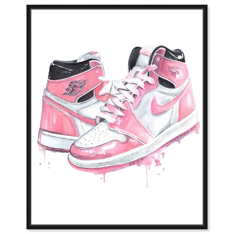 Doll Memories - Walk in Pink Canvas by Art Remedy - Black - 20" x 24"