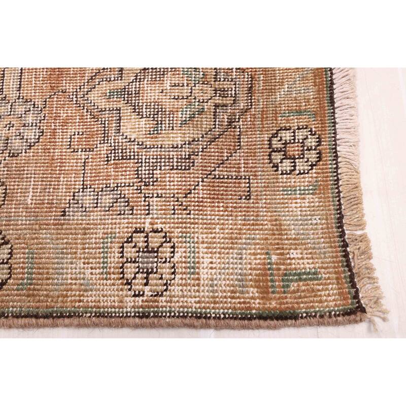 ECARPETGALLERY Hand-knotted Antalya Vintage Brown Wool Rug - 9'1 x 12'3