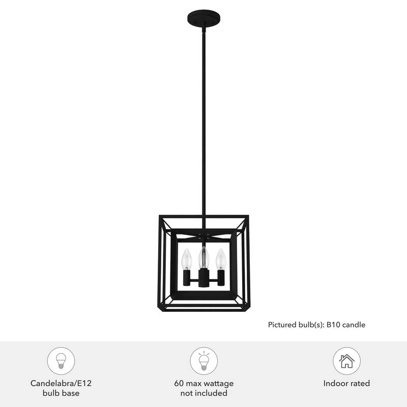 Hunter Doherty Convertible Pendant/ Semi-Flushmount - Kitchen Island, Entry, Dining - Industrial, Contemporary, Transitional