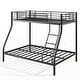 preview thumbnail 4 of 11, Twin Over Full Bunk Bed with Ladder & Guardrail Heavy Duty, Heavy Duty Metal Slats