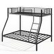 preview thumbnail 4 of 4, Twin Over Full Size Metal Bunk Bed, Bunk Bed Frame Twin Size, Safety Guard & Ladder, No Box Spring Needed