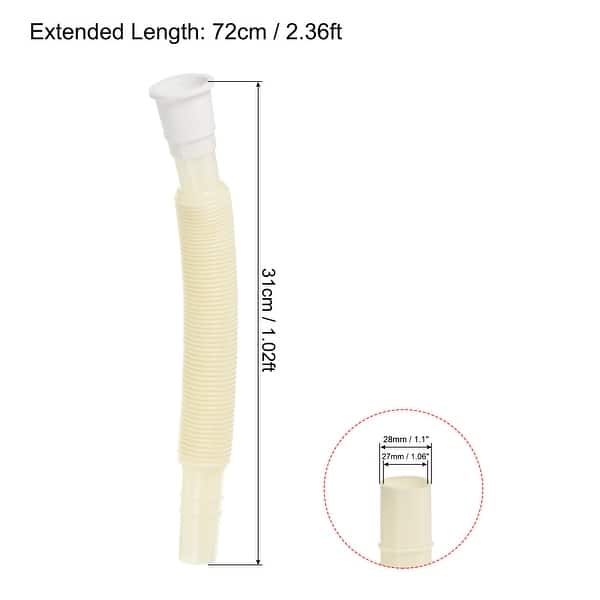 3Pcs Plastic Drain Pipe Expandable Sink Tubing Flexible Drainage Pipe