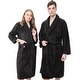preview thumbnail 1 of 2, American Soft Linen Mens and Womens Robe Warm Fleece Unisex Bathrobe L-XL
