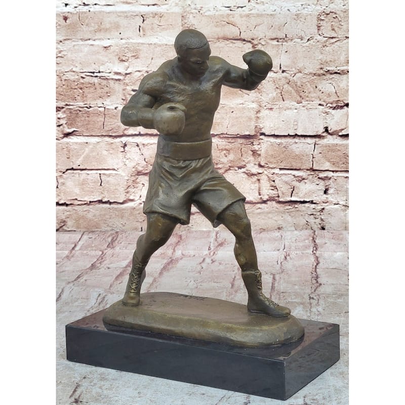 Mike Tyson Boxing Champ Boxer Bronze Sculpture Marble Base Statue Figurine Sale