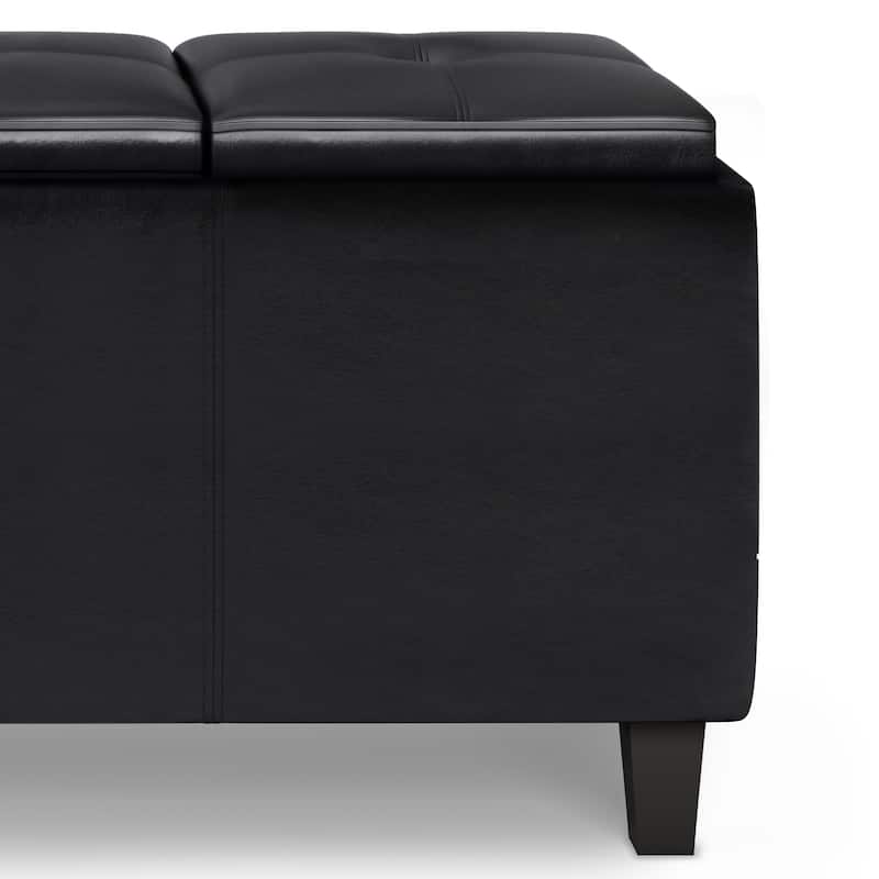 WYNDENHALL Franklin 42 inch Wide Contemporary Rectangle Storage Ottoman