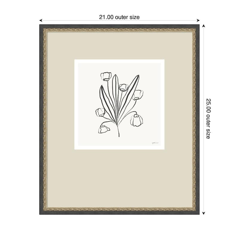 Kate and Laurel Floral Bouquet by Gabrielly Guedes Framed Wall Art Print