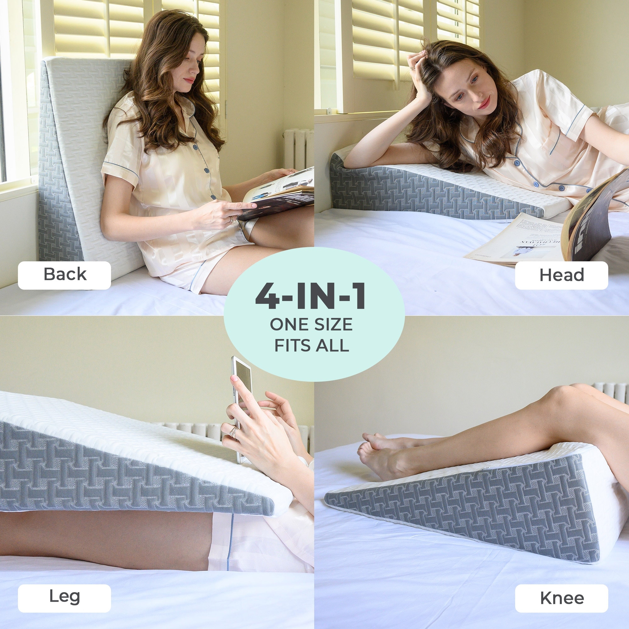 Bed Wedge Pillow with Supportive Memory Foam Specialty