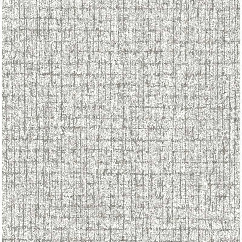 A-Street Prints Graphite Palm Weave Wallpaper
