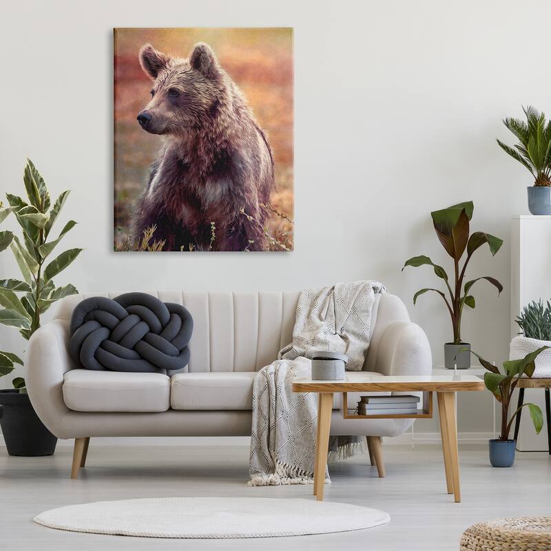 Stupell Majestic Baby Bear Warm Sunlit Forest Habitat Canvas Wall Art