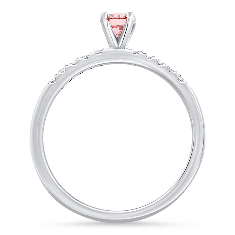 VS 3/8Ct Pink Diamond Engagement Ring Gold Lab Grown