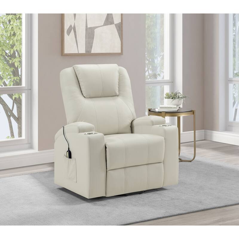 Armstrong Upholstered Power Lift Massage Recliner