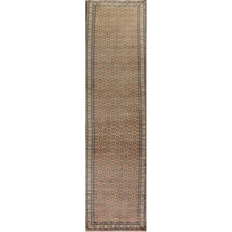 All-Over Mood Persian Vintage Runner Rug Hand-knotted Wool Carpet - 2'5"x 12'7"