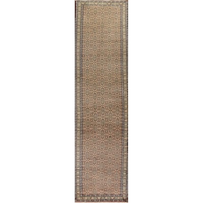 All-Over Mood Persian Vintage Runner Rug Hand-knotted Wool Carpet - 2'5"x 12'7"
