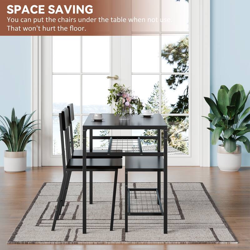 Futzca Dining Table Set, Kitchen Bar Table and Chairs, 3 Or 4 Pieces