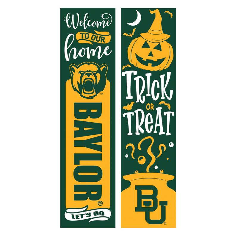 47" Double Sided Seasonal Porch Leaner, Baylor University - 47" x 11.25"