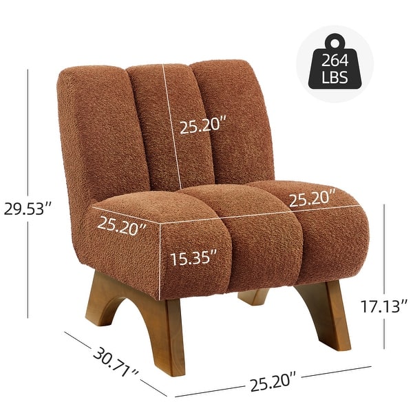 dimension image slide 5 of 7, Art Leon Set of 2 Comfortable Armless Accent Chair Sectional
